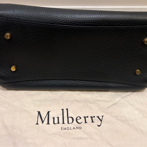 EUC Mulberry Belted Bayswater Pebbled Satchel Black Leather Shoulder Bag - Picture 14 of 16